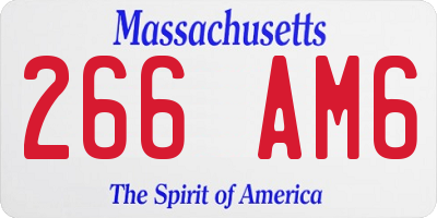MA license plate 266AM6