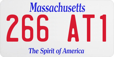 MA license plate 266AT1