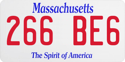 MA license plate 266BE6