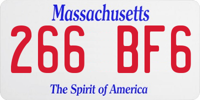 MA license plate 266BF6