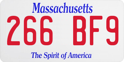 MA license plate 266BF9