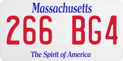 MA license plate 266BG4