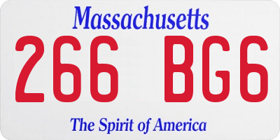 MA license plate 266BG6