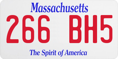 MA license plate 266BH5