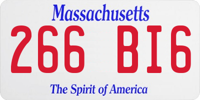 MA license plate 266BI6