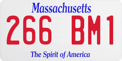 MA license plate 266BM1