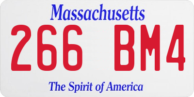 MA license plate 266BM4