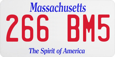 MA license plate 266BM5