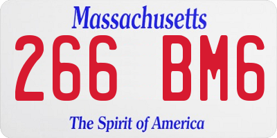 MA license plate 266BM6