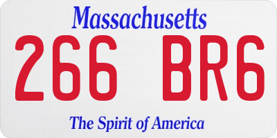 MA license plate 266BR6