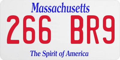 MA license plate 266BR9