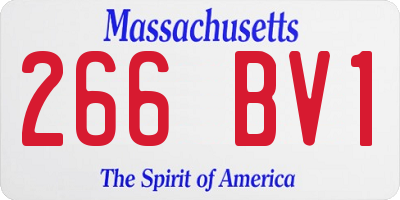 MA license plate 266BV1