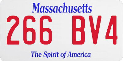 MA license plate 266BV4