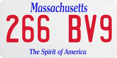 MA license plate 266BV9