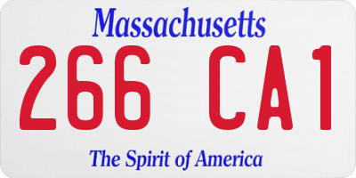 MA license plate 266CA1