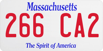 MA license plate 266CA2