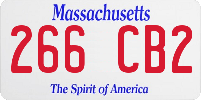 MA license plate 266CB2