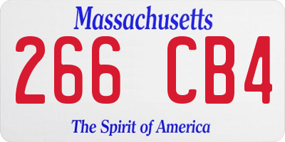 MA license plate 266CB4