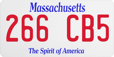 MA license plate 266CB5