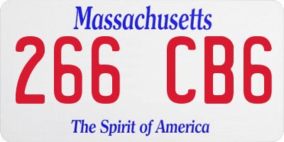 MA license plate 266CB6