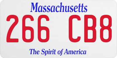 MA license plate 266CB8