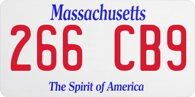 MA license plate 266CB9