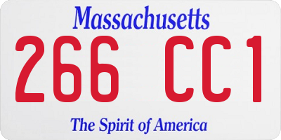 MA license plate 266CC1