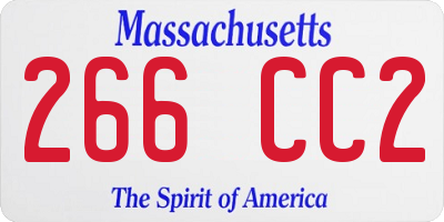 MA license plate 266CC2