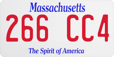 MA license plate 266CC4