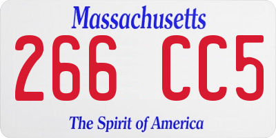 MA license plate 266CC5