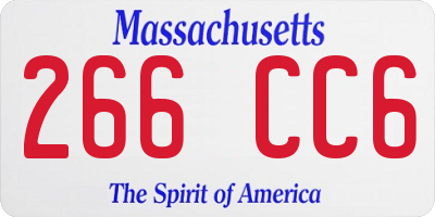 MA license plate 266CC6