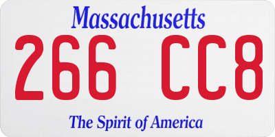 MA license plate 266CC8