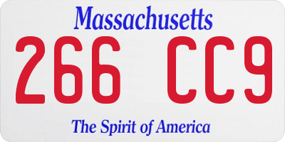MA license plate 266CC9