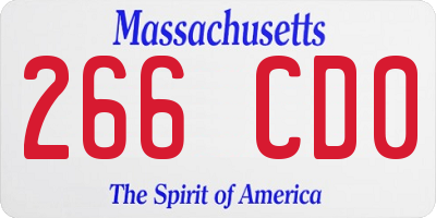 MA license plate 266CD0