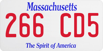 MA license plate 266CD5