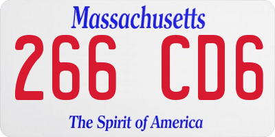 MA license plate 266CD6