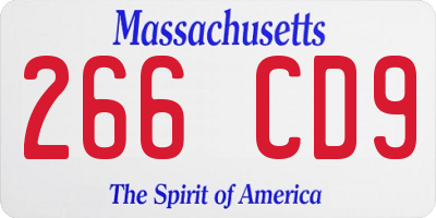 MA license plate 266CD9