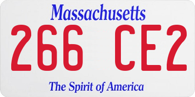 MA license plate 266CE2