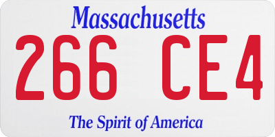 MA license plate 266CE4