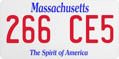 MA license plate 266CE5