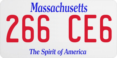 MA license plate 266CE6