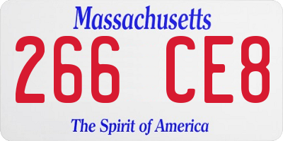 MA license plate 266CE8