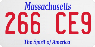 MA license plate 266CE9