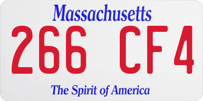 MA license plate 266CF4