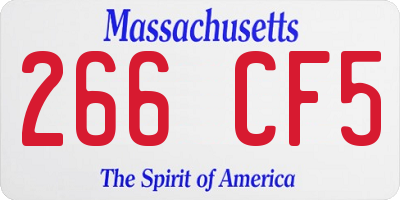 MA license plate 266CF5
