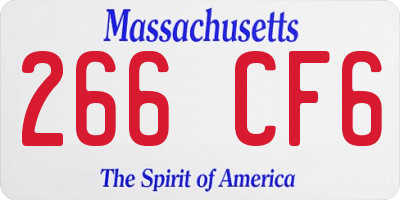 MA license plate 266CF6