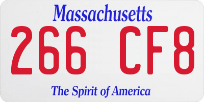MA license plate 266CF8