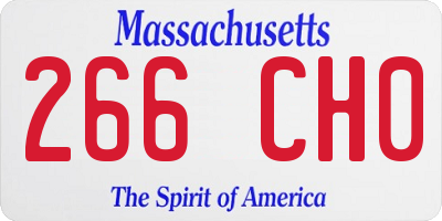 MA license plate 266CH0