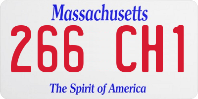 MA license plate 266CH1