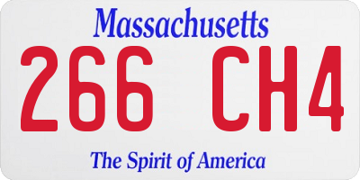 MA license plate 266CH4